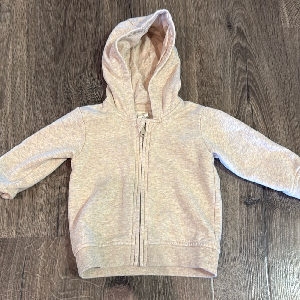 Nordstrom Tucker + Tate Beige Zip Up Hoodie Jacket (9M)